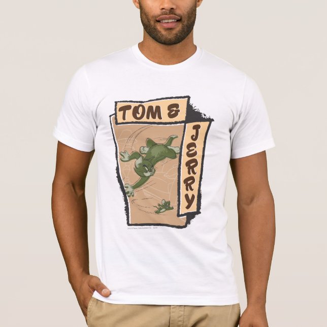 T-shirts Tom e Jerry em um sofá bronzeado (Frente)