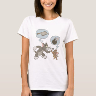 T-shirts Tom e Jerry Mau Pensamentos