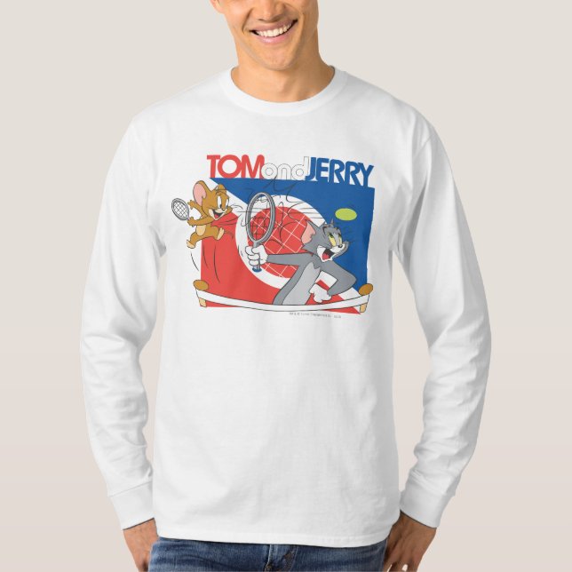 T-shirts Tom e Jerry Tênis Stars 4 (Frente)