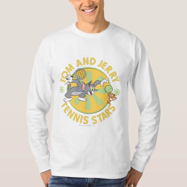 T-shirts Tom e Jerry Tênis Stars 5 (Frente)