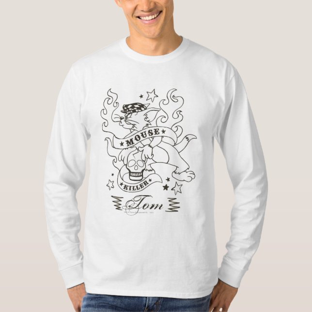 T-shirts Tom Mouse Killer Tatuagem 1 (Frente)