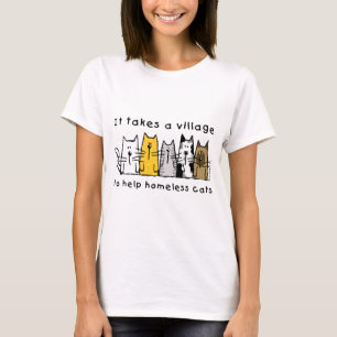 T-shirts Toma uma vila para ajudar gatos desabrigados
