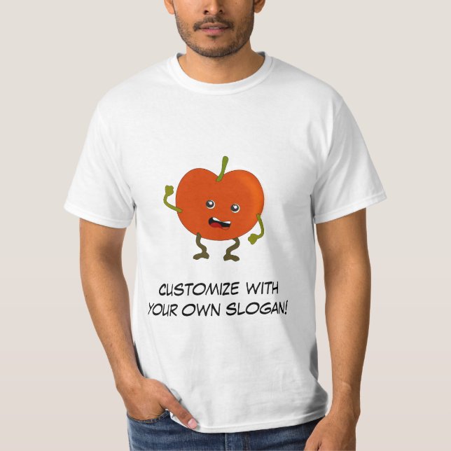 T-shirts Tomate: Fruta ruim com texto personalizável (Frente)