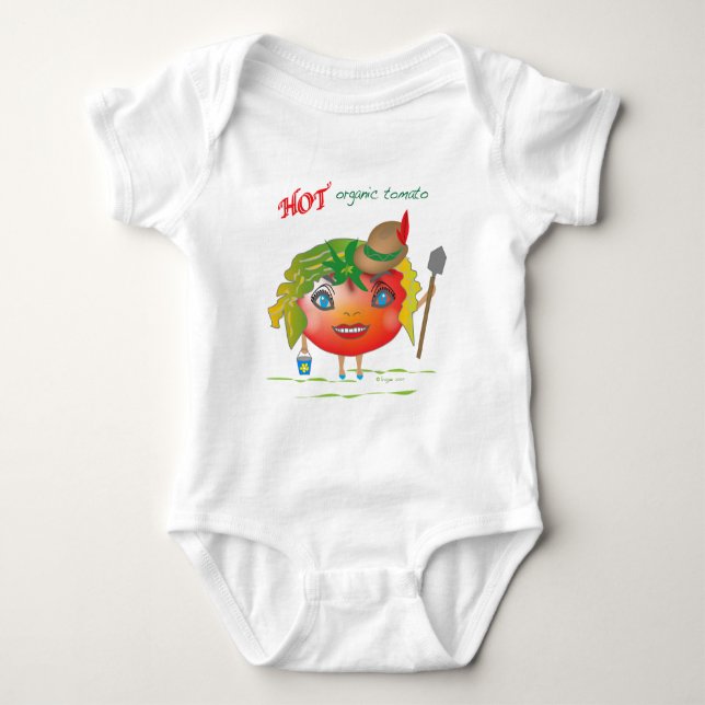 T-shirts Tomate Orgânico Quente (Frente)
