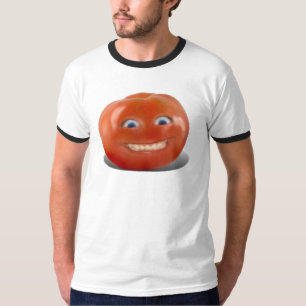 T-shirts Tomate Sorridente de Rosto Feliz