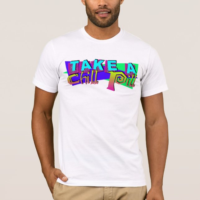 T-shirts Tome um comprimido frio (Frente)