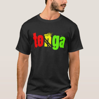 T-shirts Tonga nomeada tee em cores Reggae