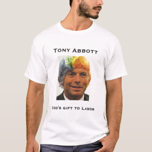 T-shirts Tony Abbott, o presente do deus a trabalhar