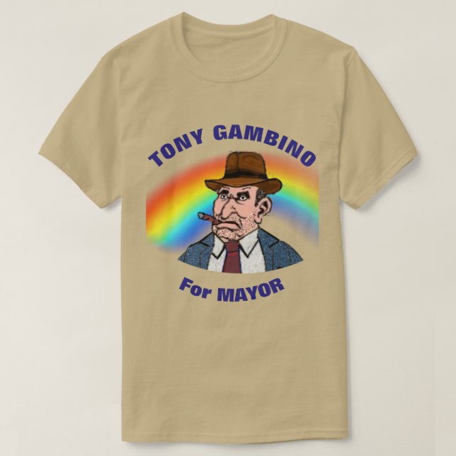 T-shirts Tony Gambino para o prefeito (Frente do Design)