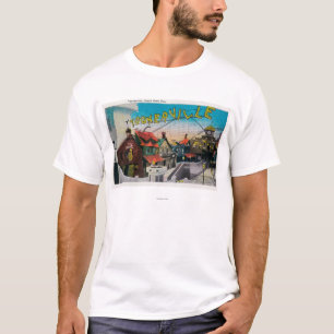 T-shirts Toonerville no parque PierSanta Monica do oceano,