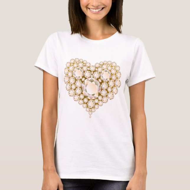 T-shirts Topaz Heart Gems (Frente)