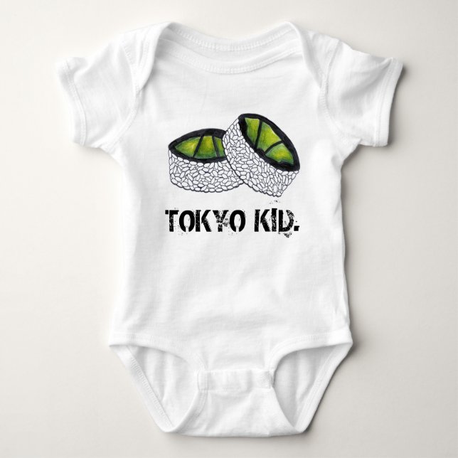 T-shirts Tóquio Kid Japão Comida japonesa Avocado Sushi Rol (Frente)
