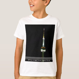 T-shirts Torre da NC, na noite, Toronto, Ontário, Canadá