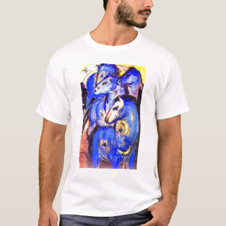 T-shirts Torre de Cavalos Azuis por Franz Marc