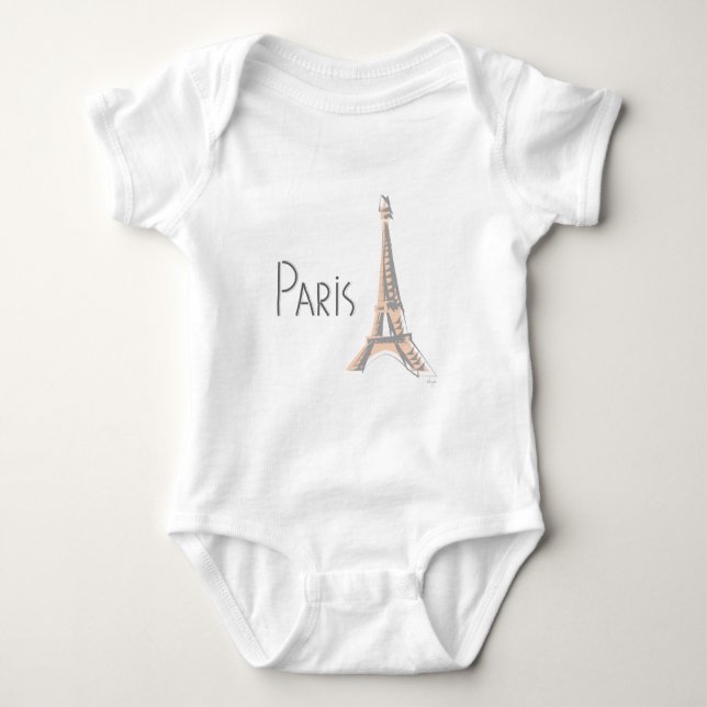 T-shirts Torre Eiffel da Cinza PARIS (Frente)