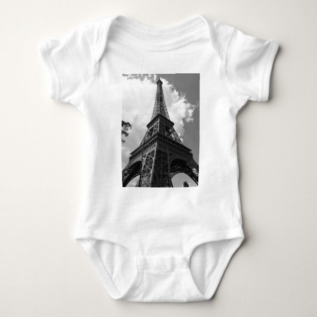 T-shirts Torre Eiffel Preta e Branca em Paris (Frente)