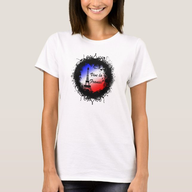 T-shirts Torre Grunge Eiffel (Frente)