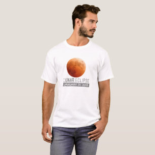 T-shirts Total Lunar Eclipse 2018 31 de janeiro Roupa de Pr