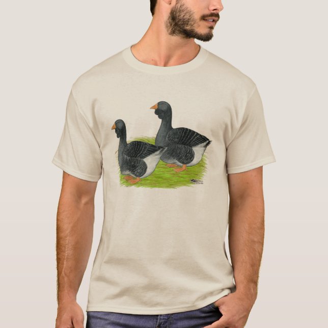 T-shirts Toulouse Dewlap Geese (Frente)