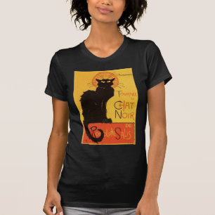 T-shirts Tournée du Conversa Noir, vintage do gato preto de