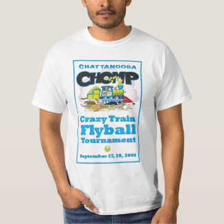 T-shirts Tourney louco de Flyball do trem