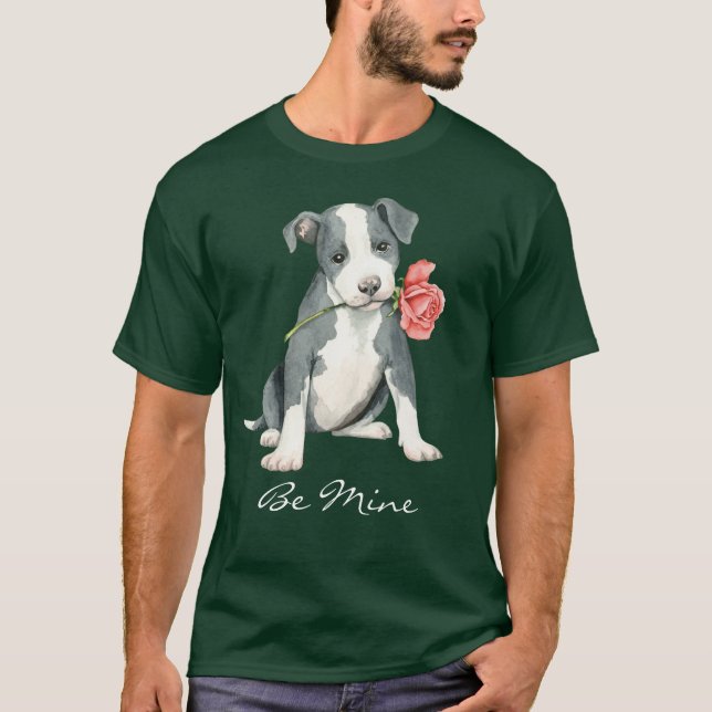 T-shirts Touro de Rosa de namorados (Frente)