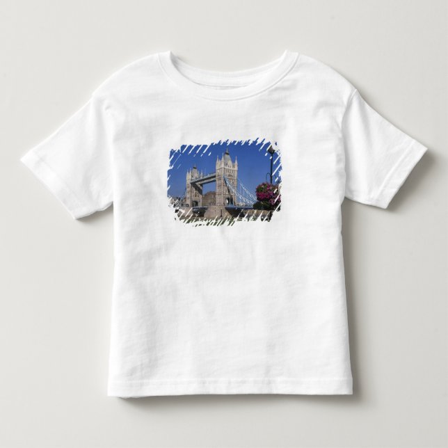 T-shirts Tower Bridge, Rio Tâmisa, Londres, Inglaterra (Frente)