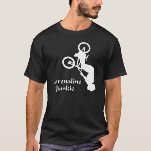 T-shirts Toxicómano da adrenalina de BMX (escuro)
