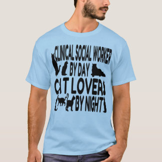 T-shirts Trabalhador Clínico do Cat Lover