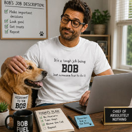 T-shirts Trabalho Difícil Ser Marido Bob Dia dos Pais