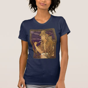 T-shirts Trabalhos de arte da mulher elegante de Alphonse