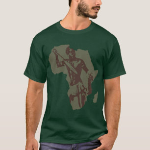 T-shirts Trabalhos de arte étnicos do guerreiro africano d