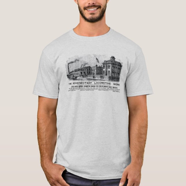 T-shirts Trabalhos locomotivos de Alco-Schenectady, 1870 (Frente)