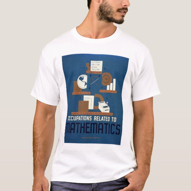 T-shirts Trabalhos na matemática WPA 1937 (Frente)