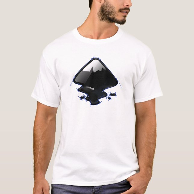 T-shirts Trajeto de Inkscape (Frente)
