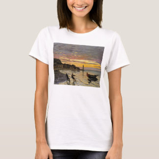 T-shirts Transportando um barco em terra, Honfleur por