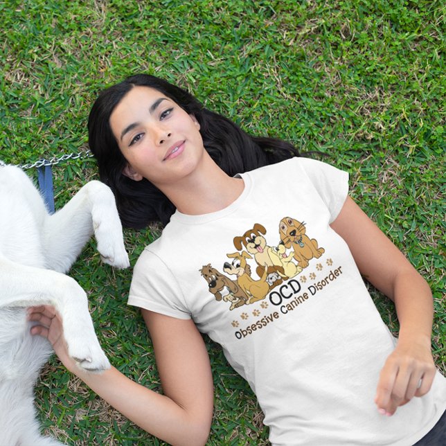 T-shirts Transtorno Canino Obsessivo de OCD (Criador carregado)