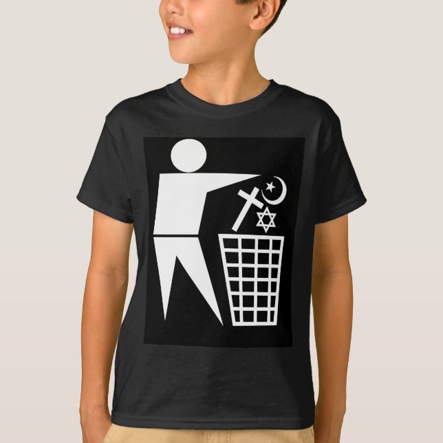 T-shirts Trash_Religion_w-on-b_no-site (Frente)