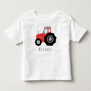 T-shirts Trator do Red Farmer do Garoto Personalizado com N