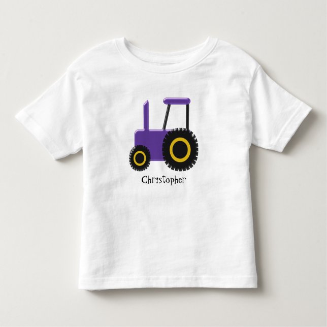 T-shirts Trator roxo (Frente)
