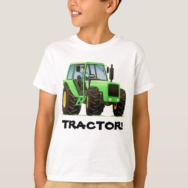T-shirts Trator verde (Frente)