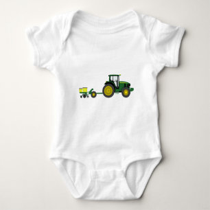 T-shirts Trator verde com carro do plantador