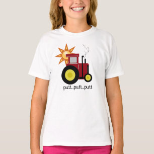 T-shirts Trator vermelho da tacada leve da tacada leve