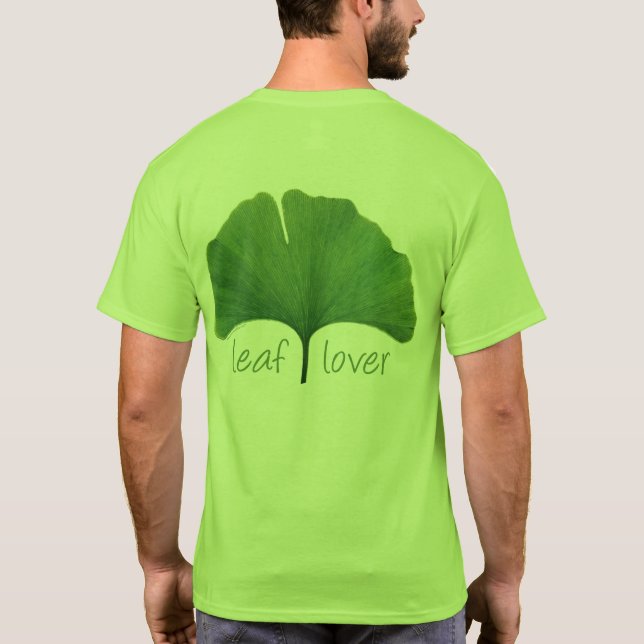T-shirts Tree Hugger, Leaf Lover Ginkgo Leaf Eco (Verso)
