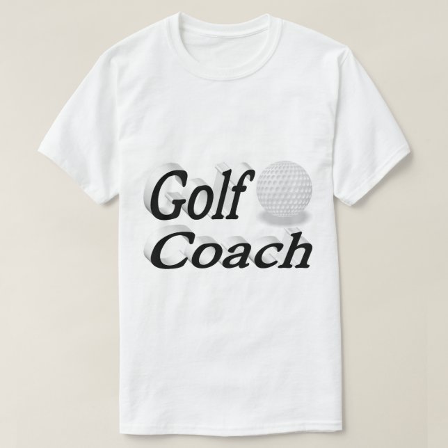 T-shirts Treinador do Golf (Frente do Design)