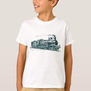 T-shirts Trem 03 - Verde escuro