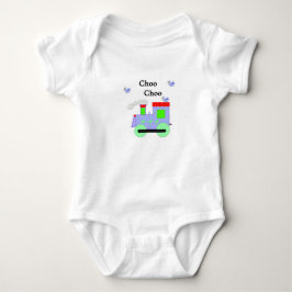 T-shirts Trem Choo Choo com Pássaros Azuis