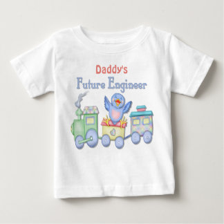 T-shirts Trem de Brinquedo Bluebird Futuro Bebê do Engenhei