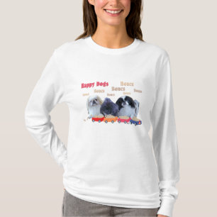 T-shirts Trem de Osso da Família do Pequinês