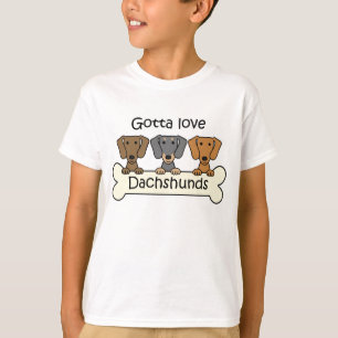 T-shirts Três Dachshunds